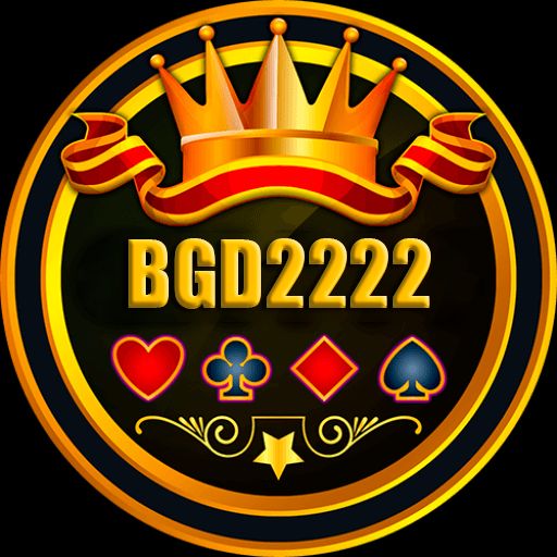 BGD2222 cartoon characters with coins, a phone showing casino games, and a celebratory Bangladesh-themed color palette